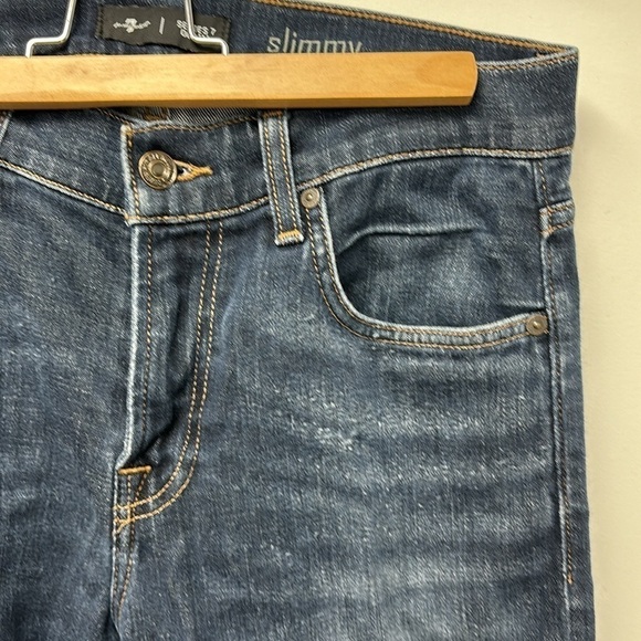 7 for all mankind jeans slimmy straigth leg blue jeans size 30 - Picture 3 of 8
